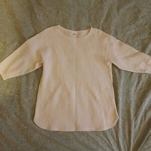 Uniqlo White Waffle Henley Unisex Large